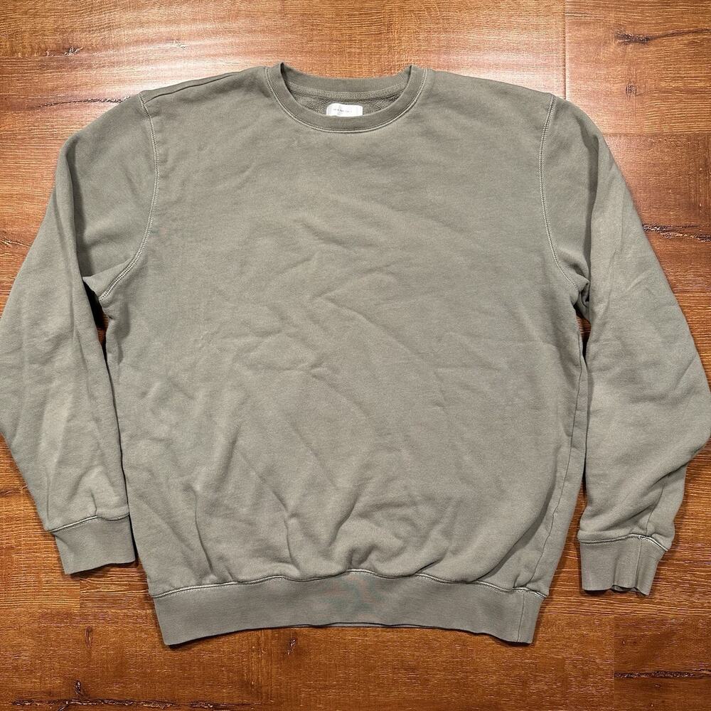 Made for Italic Oversized Sweatshirt Womens L Gray Sweater Relaxed Boyfriend Fit